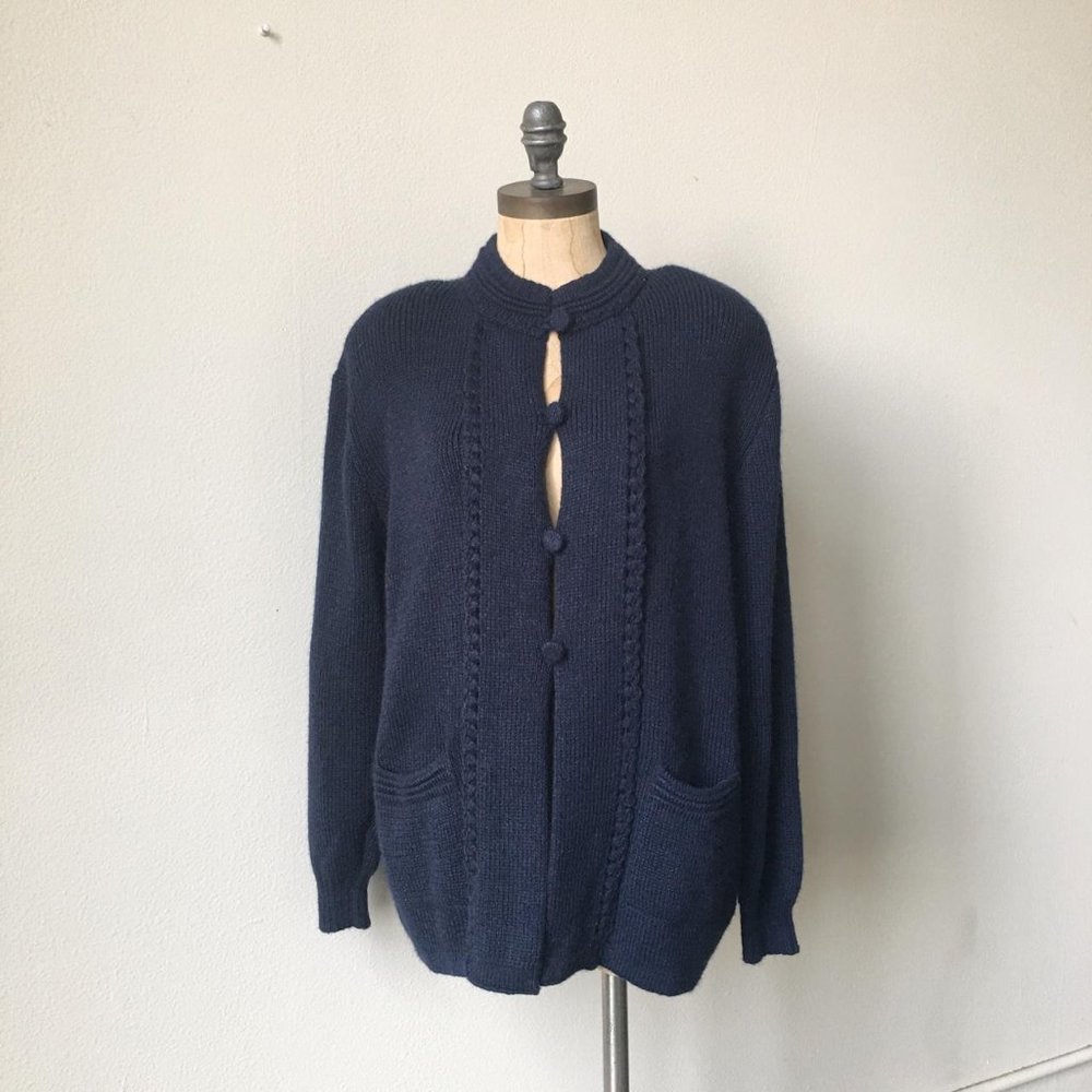 MAX MIBER PERUVIAN 90S VINTAGE ALPACA WOOL CARDIGAN